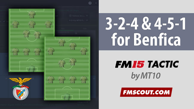 FM 2015 Tactics - 4-2-4 and 4-5-1 for Benfica