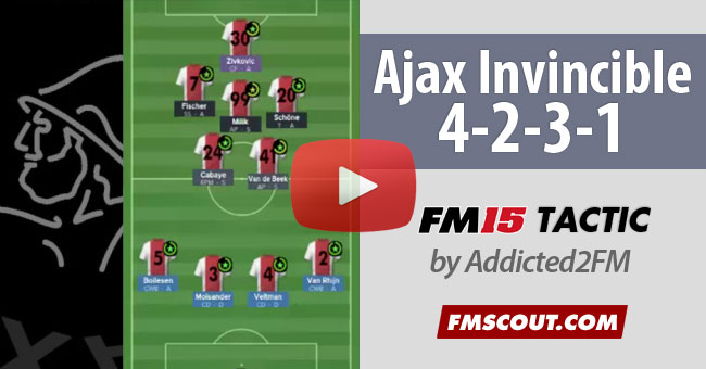FM 2015 Tactics - Ajax Invincible 4-2-3-1 Tactic [Video]