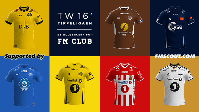 FM 2016 Club Kits - TW'15 kits - Tippeligaen 2015/16