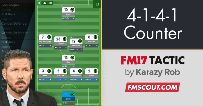 Football Manager 2017 Tactics - Counter 4-1-4-1 OP