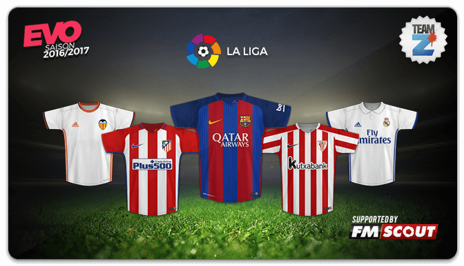 Football Manager 2017 Kits - Evo Kits 2016/2017 - Spanish La Liga