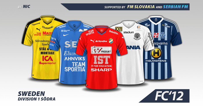 Football Manager 2017 Kits - Sweden Division 1 – Sodra kits 2016