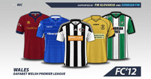 Wales Dafabet Premier League 2016/17 kits