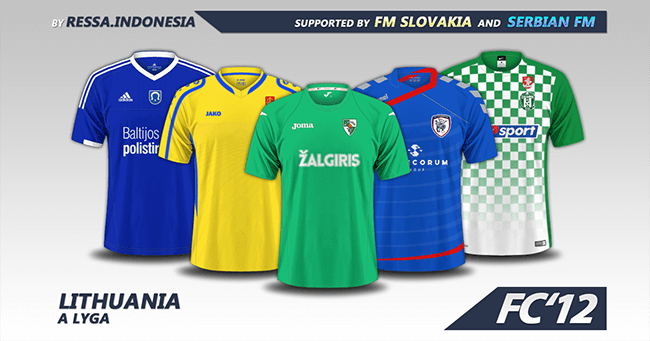 Football Manager 2017 Kits - Lithuania A Lyga kits 2016