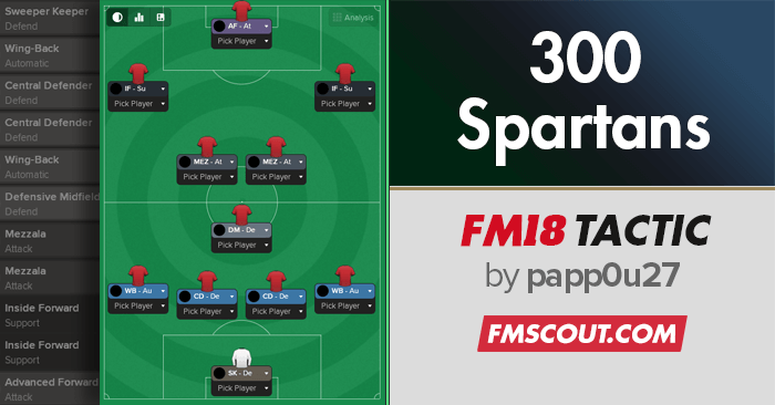 Football Manager 2018 Tactics - FM18 Tactic: 300 Spartans