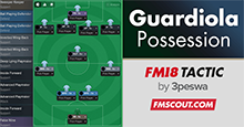 FM 18 Guardiola's 4-1-4-1 Possession Tactic