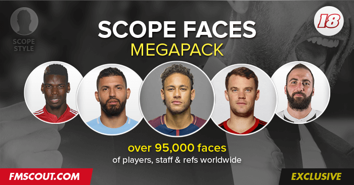 Football Manager 2018 Facepacks - FM Scope Facepack 2018