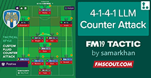 FM19 Tactic: 4-1-4-1 LLM Counter Attack