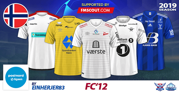 Football Manager 2020 Kits - FC’12 Norway – PostNord-Ligaen 2019