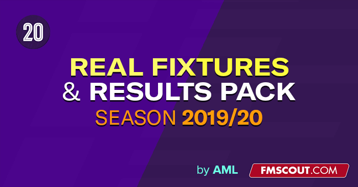 Football Manager 2020 Data Updates - AML's Real Fixtures & Results 2019/20 + Custom Start Date - 20.4.0 db - 9th March update