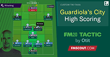 Pep Guardiola Man City ultimate high-scoring FM20 tactic