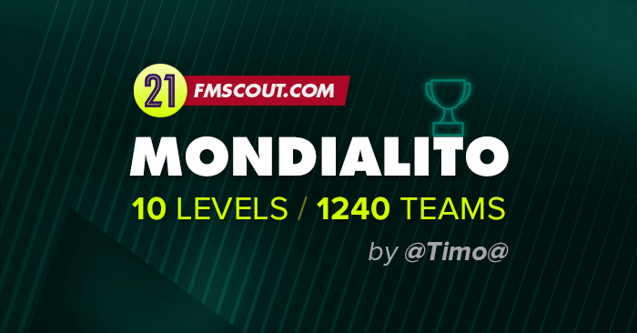 FM 2021 Fantasy Scenarios - [FM21] Mondialito (10 Levels / 1,240 Teams) - By @Timo@