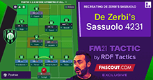 De Zerbi's 4-2-3-1 Sassuolo FM21 Tactics by RDF