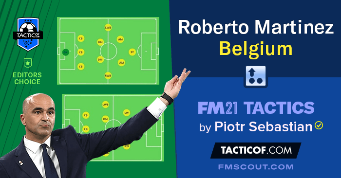 Football Manager 2021 Tactics - Roberto Martinez 3-4-2-1 Belgium