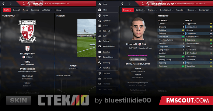 Football Manager 2022 Skins - FM22 Skin: Steklo 22