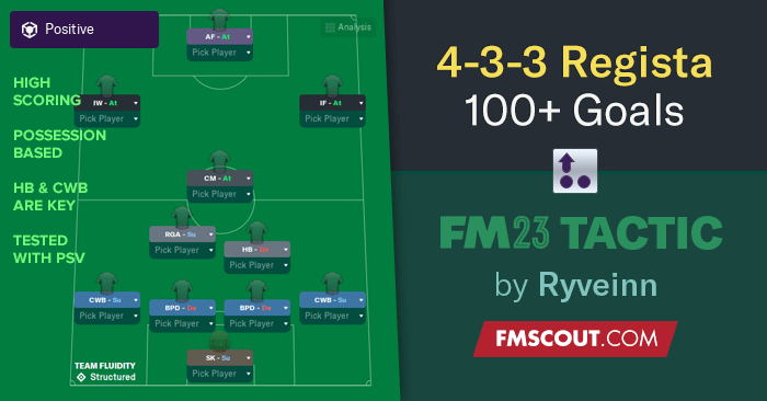 Football Manager 2023 Tactics - 433 Regista 100+ Goals