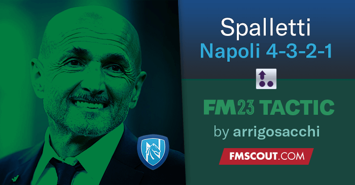 Football Manager 2023 Tactics - Spalletti's Napoli 4-3-2-1 // TREBLE 126 Goals - Osimhen 71 Goals