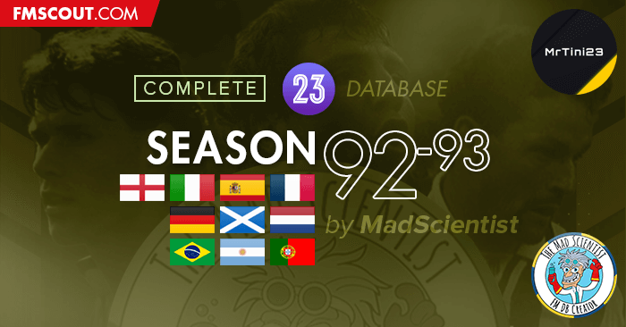 FM 2023 Fantasy Scenarios - 1992-93 Season Retro Database for FM23 [Imported from FM22]
