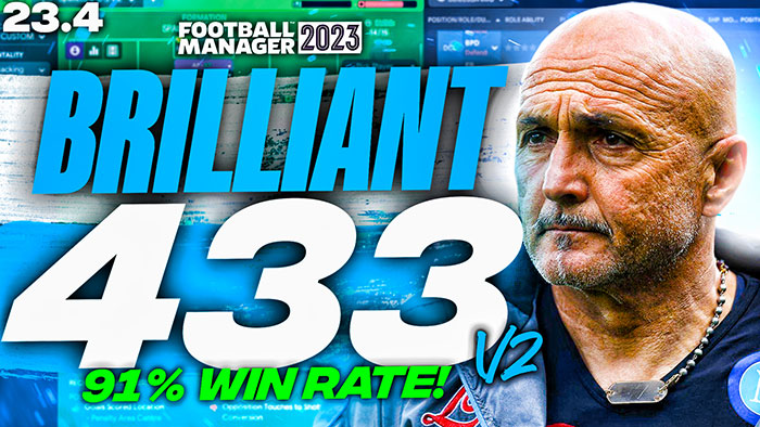 Football Manager 2023 Tactics - Spalletti's BRILLIANT 433 v2 FM23 Tactics!