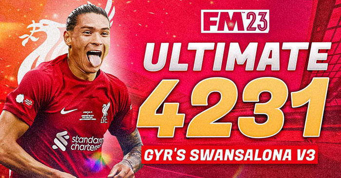 Football Manager 2023 Tactics - GYR - 4231 SWANSALONA V3 FM23