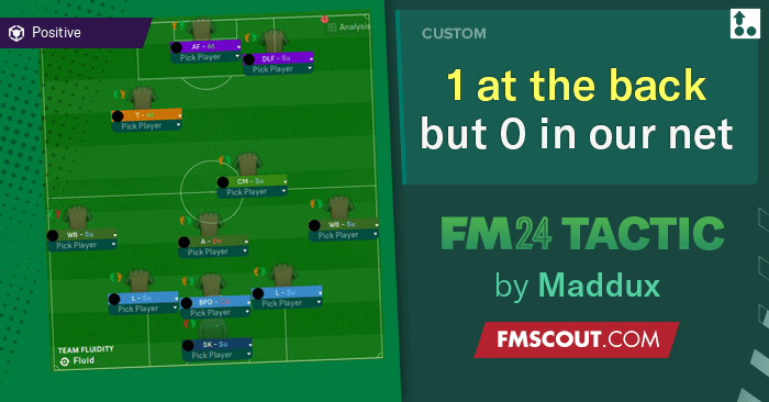 Football Manager 2024 Tactics - One at the back but none in our net