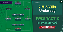 Aston Villa 2-5-3 Underdog