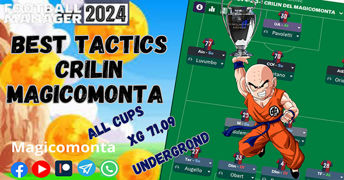 Football Manager 2024 Tactics - 4-2-3-1 Crillin of Magicomonta - All Cups