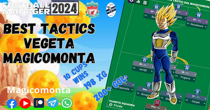 Football Manager 2024 Tactics - 4-3-3 Vegeta of Magicomonta - 10 Cups Win