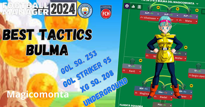 Football Manager 2024 Tactics - 3-4-3 Bulma of Magicomonta