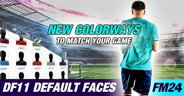 Football Manager 2024 Facepacks - DF11 Default faces