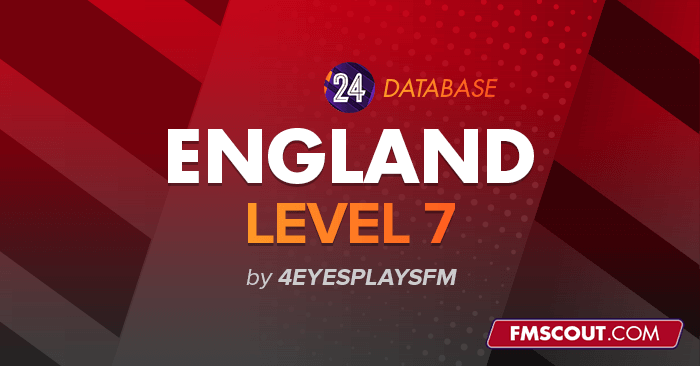 Football Manager 2024 League Updates - English Lower Leagues (Level 7) for FM24