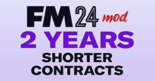 FM24 Mod: All Contracts 2 Years Shorter
