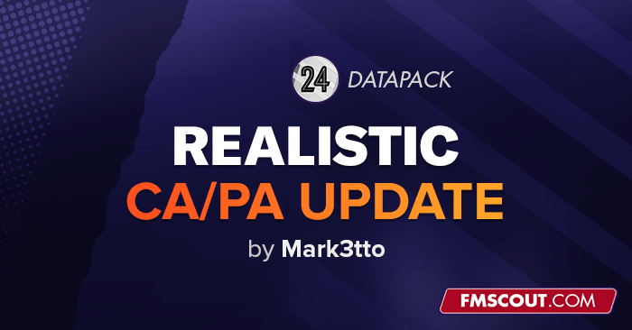 Football Manager 2024 Data Updates - FM24 Realistic CA/PA Update (Top 5 European Leagues)
