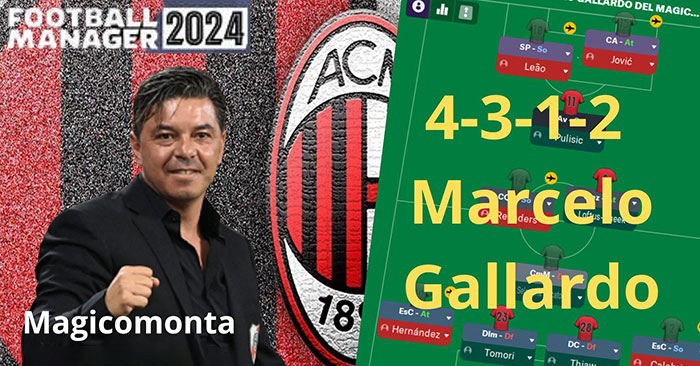 Football Manager 2024 Tactics - 4-3-1-2 Marcelo Gallardo