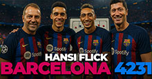 Hansi Flick 2024-25 Barcelona 4231 Tactical Recreation