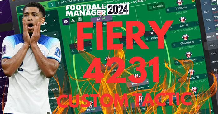 Football Manager 2024 Tactics - J8mie's Fiery 4-2-3-1