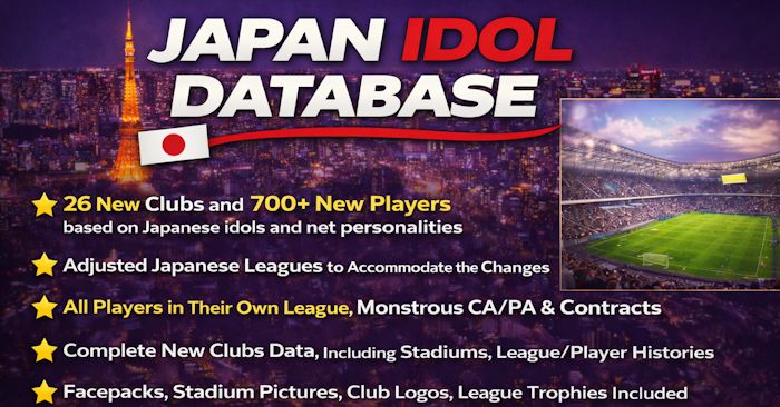 FM 2024 Fantasy Scenarios - Japan Idol DB for FM 24.3.0