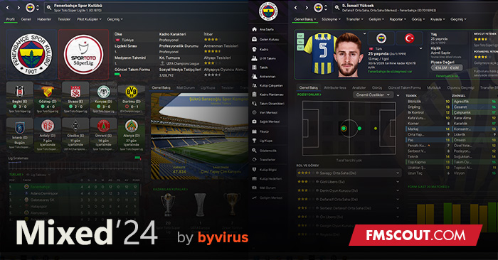 Football Manager 2024 Skins - Mixed Skin 24.4.1