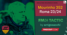 Mourinho 3-5-2 Roma 2023-2024 // Won Serie A, 90+ Team Goals