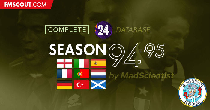 FM 2024 Fantasy Scenarios - 1994-95 Season Throwback Database for FM24 [Complete DB]