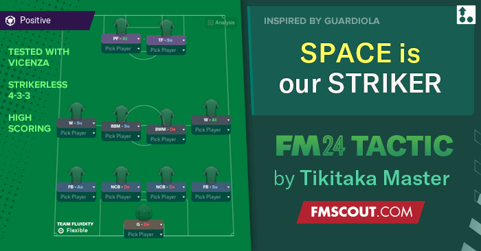 Football Manager 2024 Tactics - SPACE IS OUR STRIKER // 4-3-3 Strikerless Goals Machine