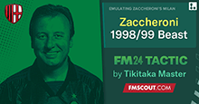 Zaccheroni's 3-4-1-2 Milan 1998/99 // Goals Galore Beast