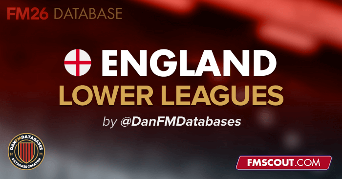 Football Manager 2026 League Updates - FM26 England Lower Leagues to Level 8