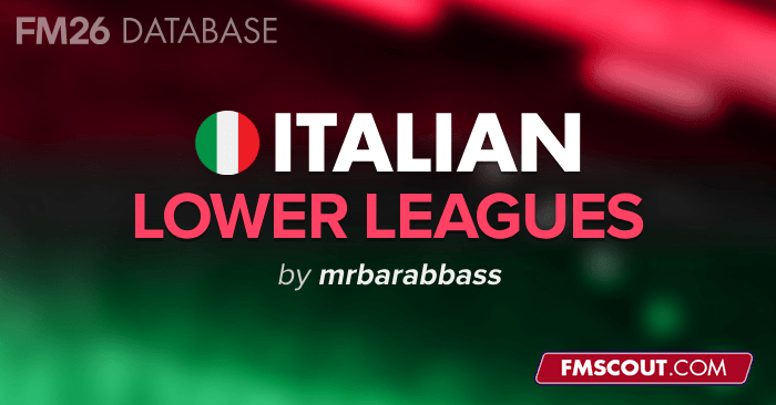 Football Manager 2026 League Updates - FM26 Italian Lower Leagues