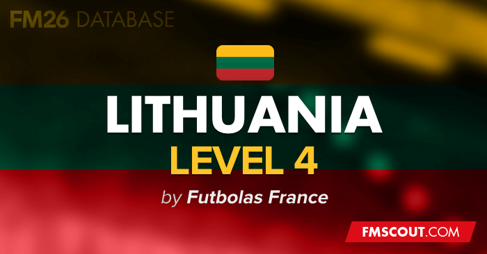 Football Manager 2026 League Updates - FM26 Lithuania D4
