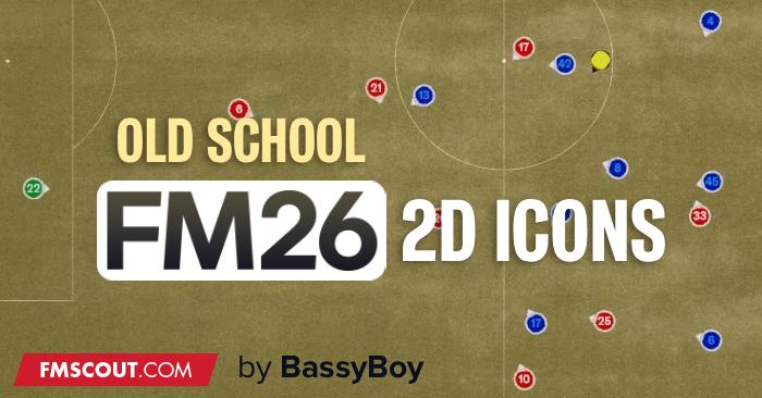 Football Manager 2026 Mods - FM26 Old School 2D Player Icons