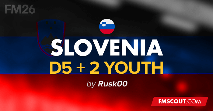 Football Manager 2026 League Updates - FM26 Slovenia D5 + 2 Youth