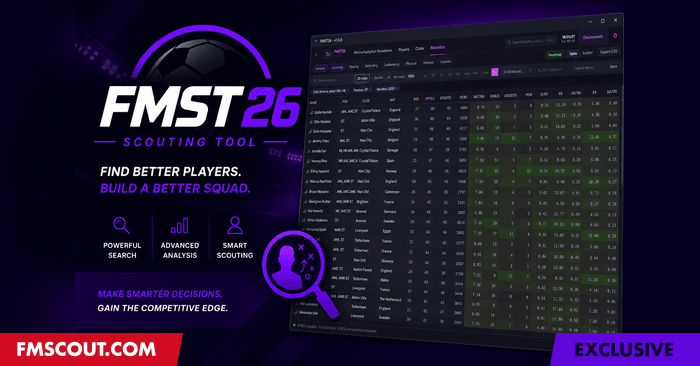 Football Manager 2026 Tools - FMST 26 - FM Scouting Tool 26