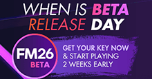 When is FM26 Beta Release Day