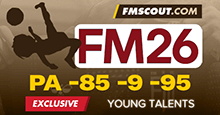 Football Manager 2026 PA -85 -9 -95 -10 Talents